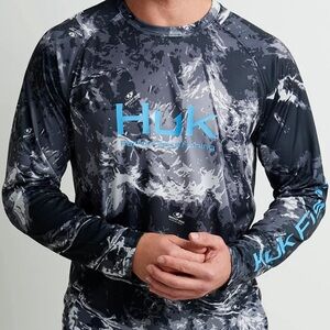 HUK MOSSY OAK LONG SLEEVE UPF-50 X-Large
